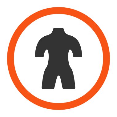 Vücut yuvarlak vektör simgesi