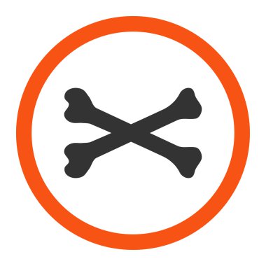 Kemikleri yuvarlak vektör simgesi