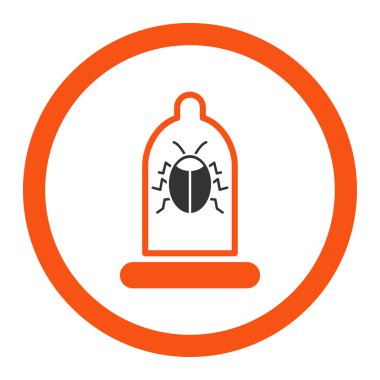 Hata koruma yuvarlak vektör simgesi