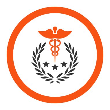 Caduceus Logo yuvarlak vektör simge