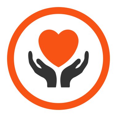 Sadaka yuvarlak vektör simgesi