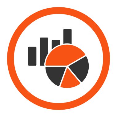 Grafikler yuvarlak vektör simgesi