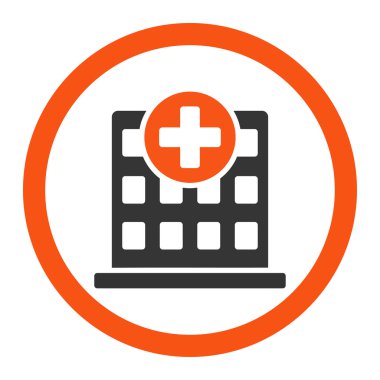 Klinik yuvarlak vektör simgesi