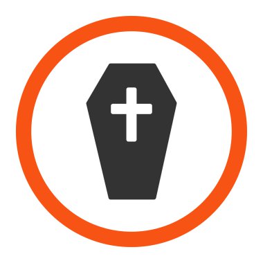 Tabut yuvarlak vektör simgesi