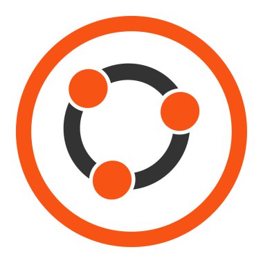 İşbirliği yuvarlak vektör simgesi