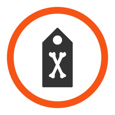 Ölü işaret yuvarlak vektör simgesi