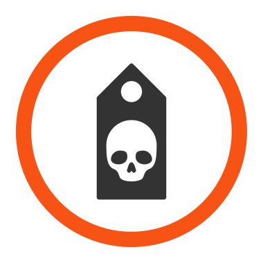 Ölüm kupon yuvarlak vektör simgesi