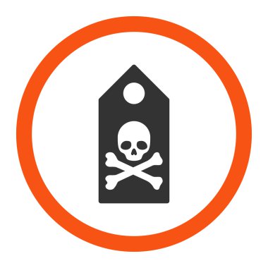 Ölüm işareti vektör simge yuvarlak