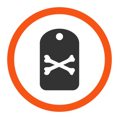 Ölüm etiketi vektör simge yuvarlak