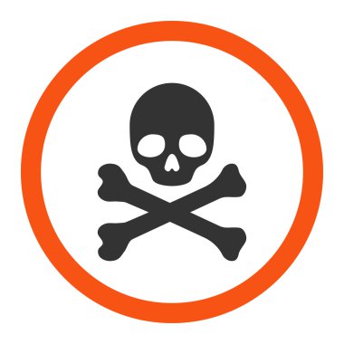 Ölüm yuvarlak vektör simgesi