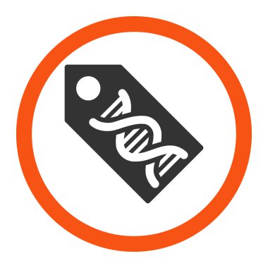 DNA işaret yuvarlak vektör simgesi