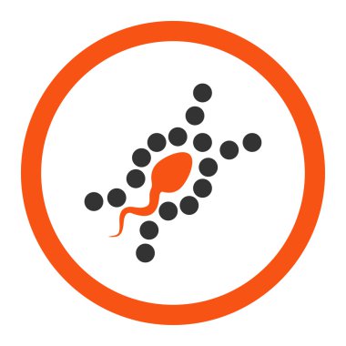 DNA çoğaltma yuvarlak vektör simgesi