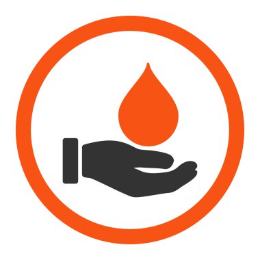 Bağış kan yuvarlak vektör simgesi