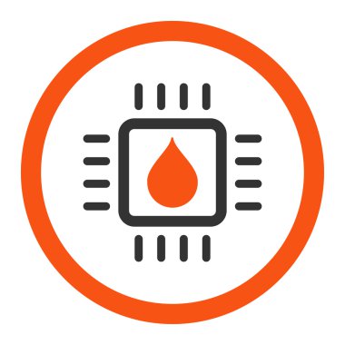 Analiz çip yuvarlak vektör simge damla