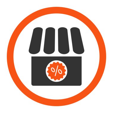 Eczane satış yuvarlak vektör simgesi