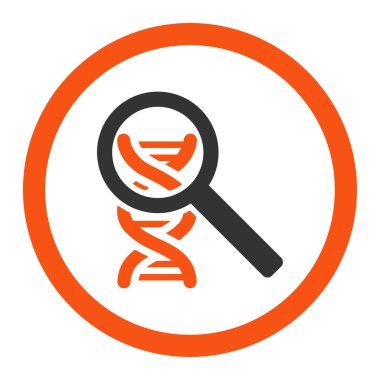 DNA yuvarlak vektör simge keşfetmek