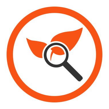 Doğal ilaçlar yuvarlak vektör simge keşfetmek