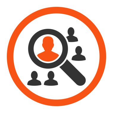 Hastalar yuvarlak vektör simge keşfetmek