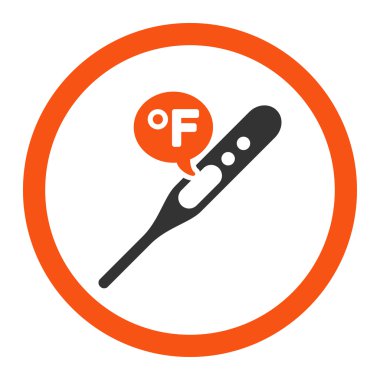 Fahrenheit sıcaklık yuvarlak vektör simgesi