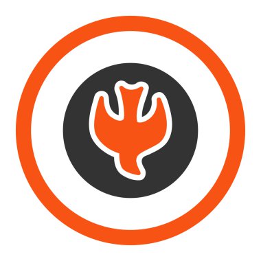 Düşen ruh yuvarlak vektör simgesi