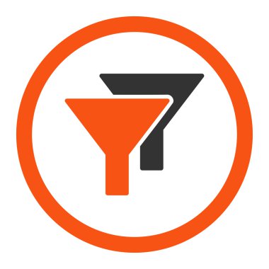 Filtreleri yuvarlak vektör simgesi