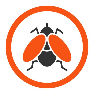 Sinek yuvarlak vektör simgesi