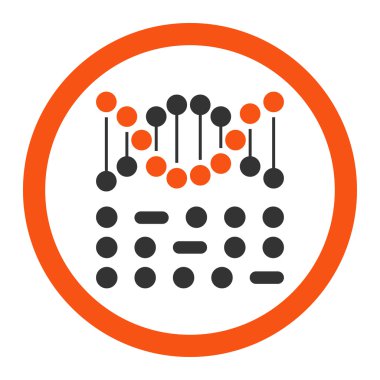 Genetik kod yuvarlak vektör simgesi