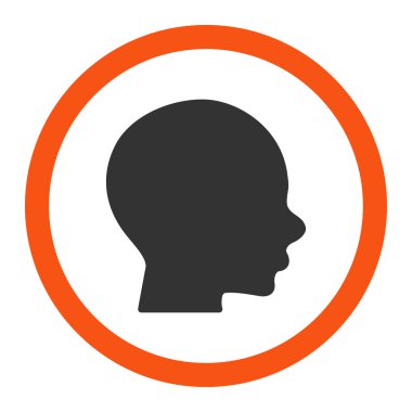 Kafa yuvarlak vektör simgesi