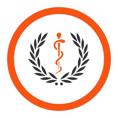 Sağlığa bakım amblemi vektör simge yuvarlak