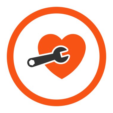 Kalp ameliyatı yuvarlak vektör simgesi