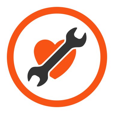 Kalp ameliyatı yuvarlak vektör simgesi