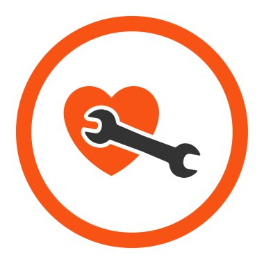 Kalp ameliyatı yuvarlak vektör simgesi