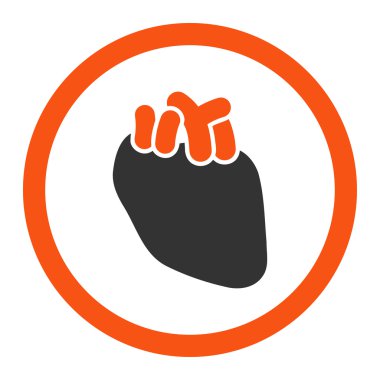 Kalp yuvarlak vektör simgesi