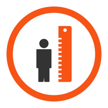 Yükseklik ölçer yuvarlak vektör simgesi