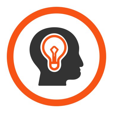 Fikir yuvarlak vektör simgesi