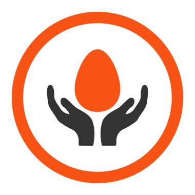 Kuluçka makinesi yuvarlak vektör simgesi