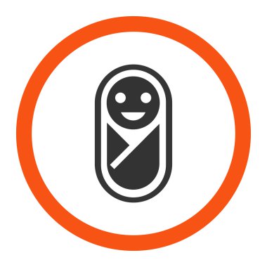 Bebek yuvarlak vektör simgesi