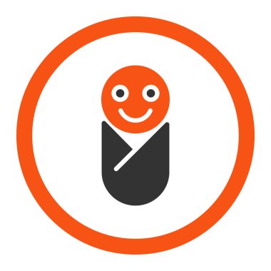 Bebek yuvarlak vektör simgesi