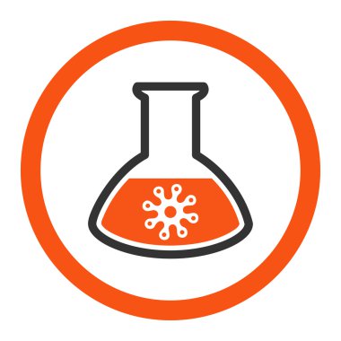 Enfeksiyon konteyner yuvarlak vektör simgesi