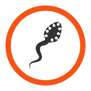 Bulaşıcı mikrop yuvarlak vektör simgesi