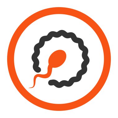 Döllenme yuvarlak vektör simgesi