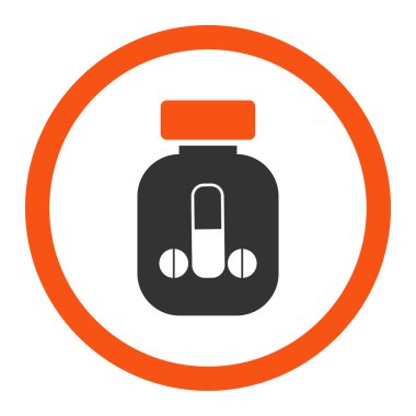 Erkek tıp yuvarlak vektör simgesi