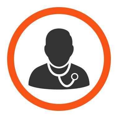 Doktor yuvarlak vektör simgesi