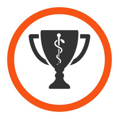 Tıbbi Kupası yuvarlak vektör simgesi