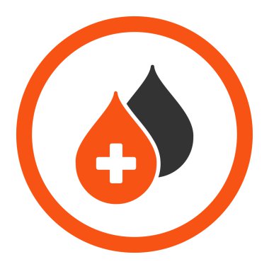 Tıbbi damla yuvarlak vektör simgesi