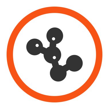 Mikrop kolonisi yuvarlak vektör simgesi