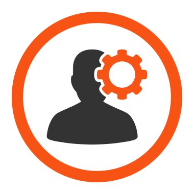 Migren yuvarlak vektör simgesi