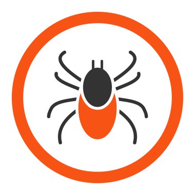 Mite yuvarlak vektör simgesi