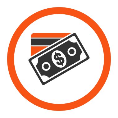 Para yuvarlak vektör simgesi