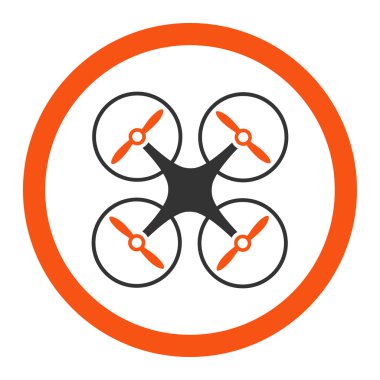 Nanocopter yuvarlak vektör simgesi